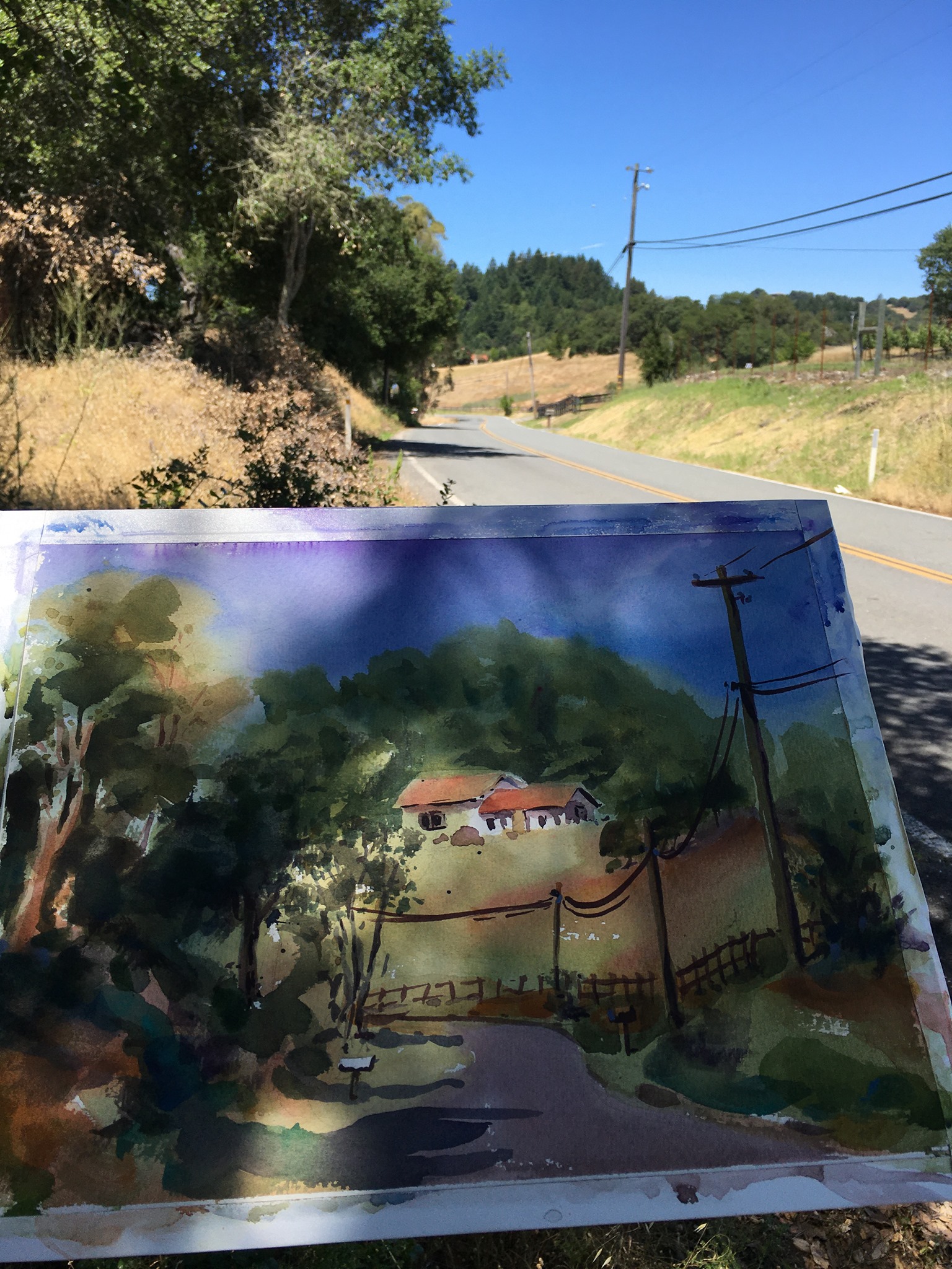 Mill Creek Road, Healdsburg The Artist on the Road